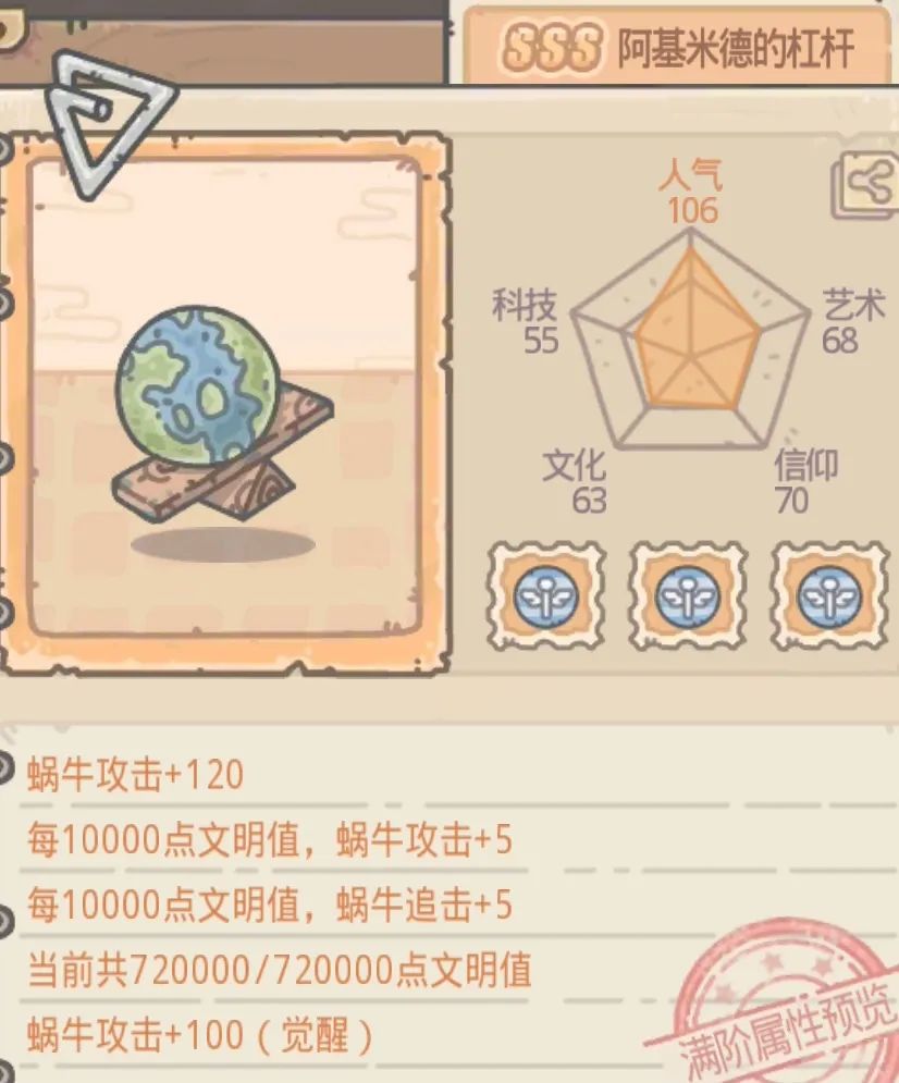 最强蜗牛3.19贵重彼得大帝戎身像属性效果是什么？3.19许愿周攻略分享[多图]图片3