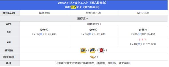 fgo五周年回忆关卡配置攻略：五周年回忆关卡奖励大全[多图]图片3