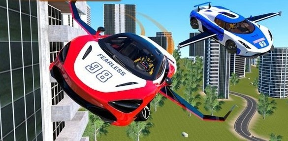 现代飞行汽车模拟器3D
