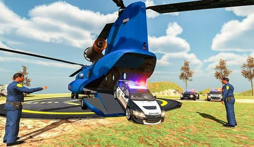 警用运货汽车运输机Police Cargo Plane Cars Transport