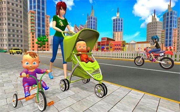 双胞胎妈妈模拟器3D Anime Twin Mother