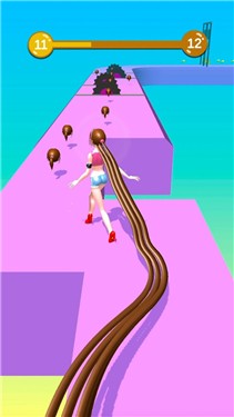 动漫女孩跑步
