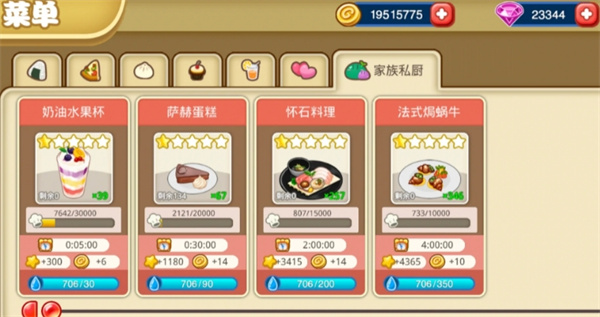 萌娘餐厅2家族菜有哪些