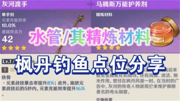 原神灰河渡手钓鱼点位在哪里 灰河渡手精炼材料钓鱼点分享[多图]图片1